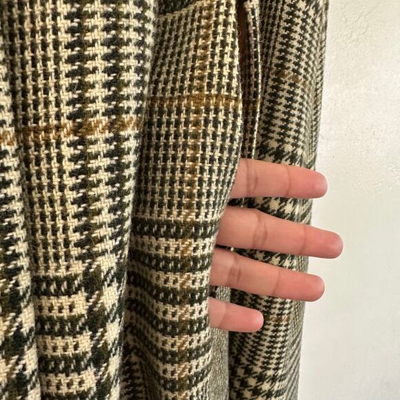 Pendleton Womens Vintage Plaid Cape 100% Wool One Size Yellow Collar Tartan - Picture 4 of 9